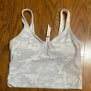 Size 6 lululemon white camo align tank